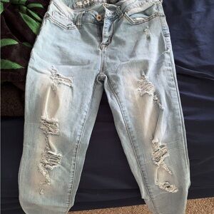 Distressed Light Blue Women's Jeans